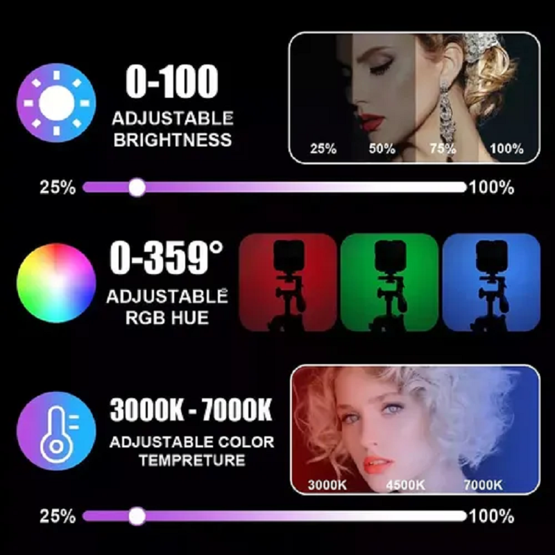 Panel de luz led portatil celular